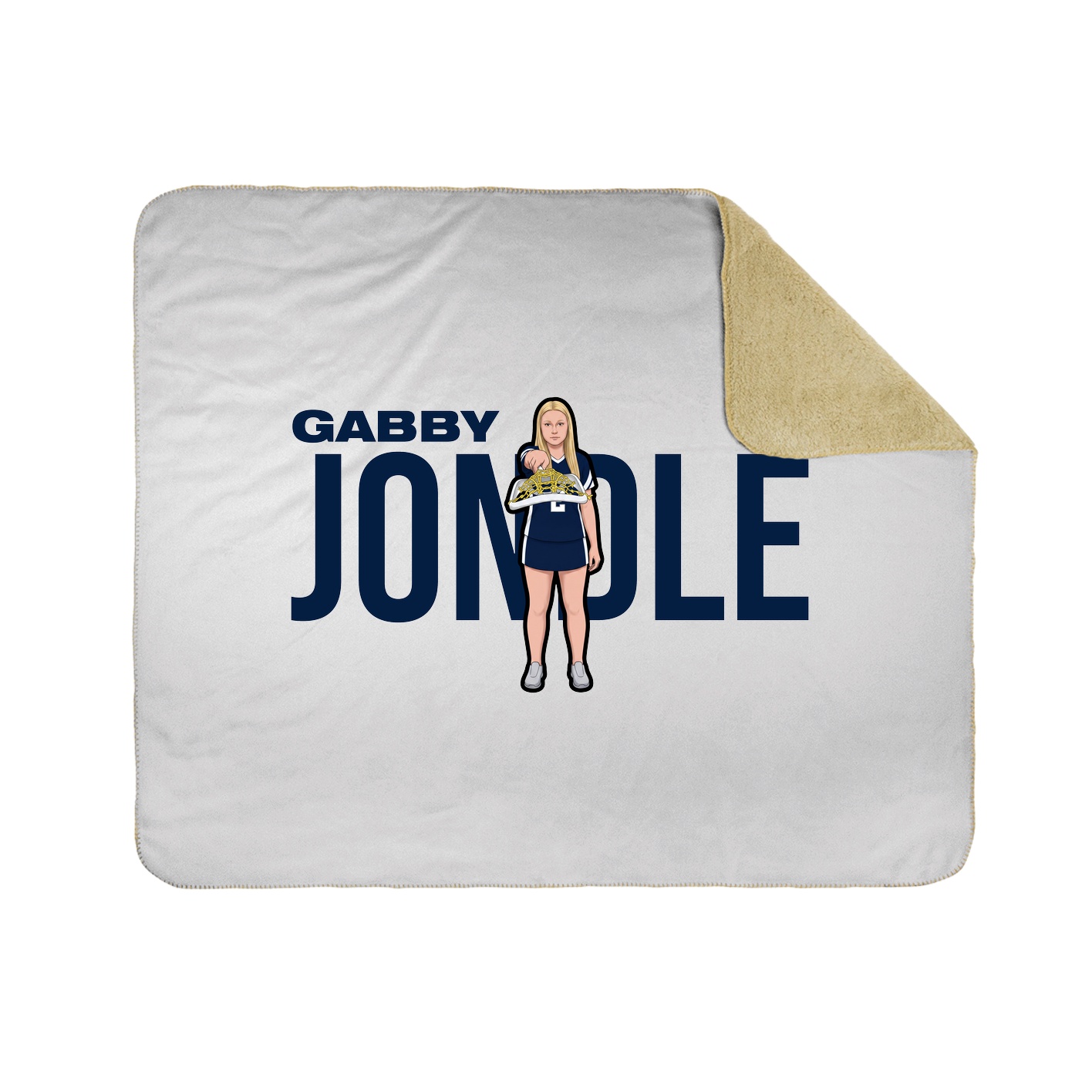 Throw Blanket — Player Name in White