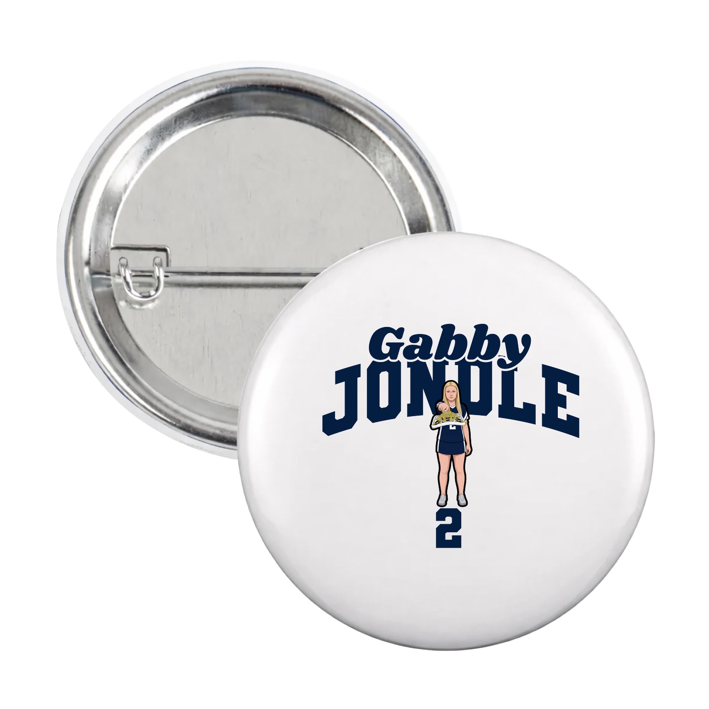 Game Day Button — Signature Arch in White