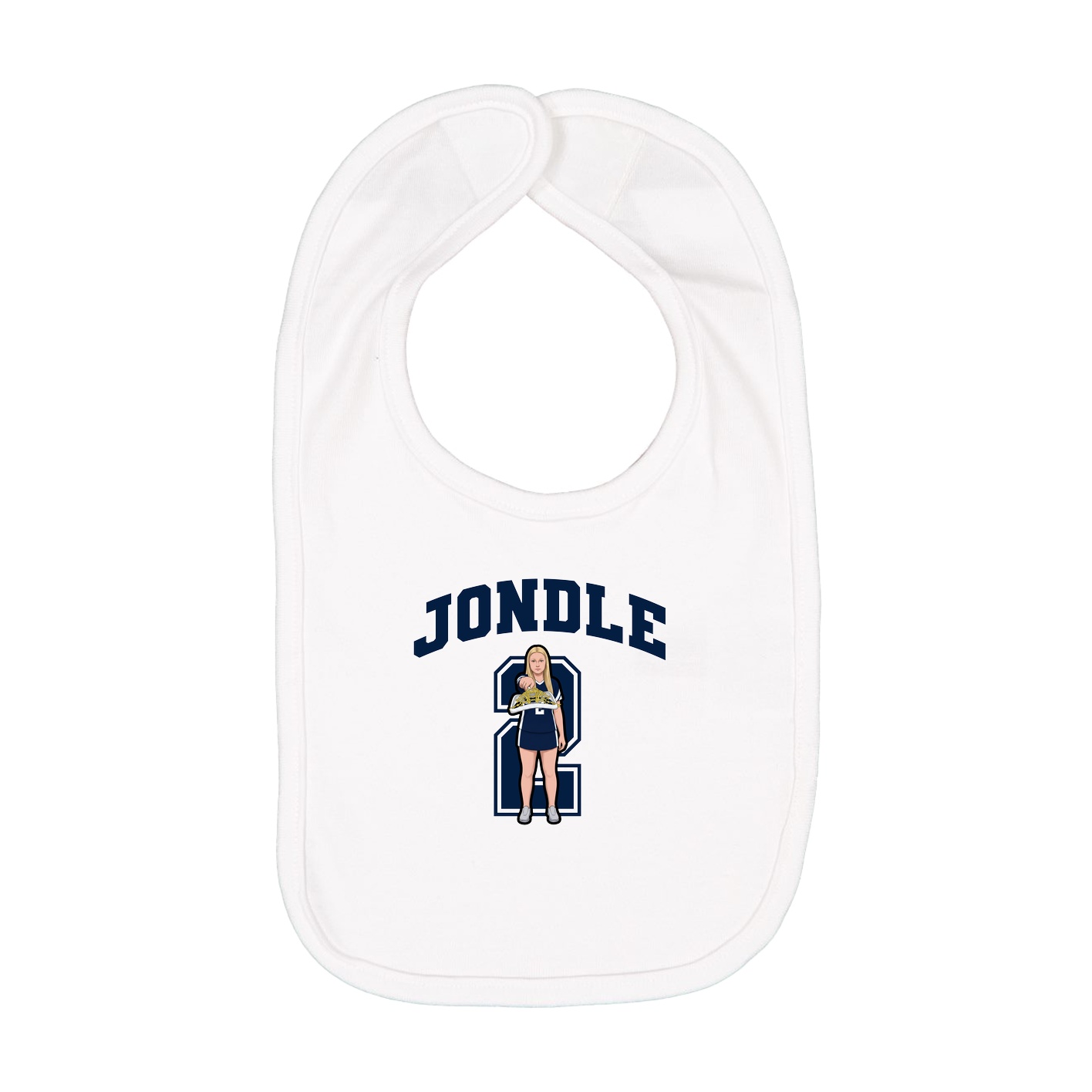 Infant Bib — Number in White