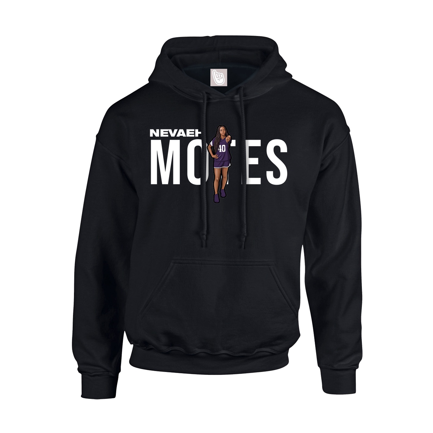Youth Hoodie — Player Name in Black