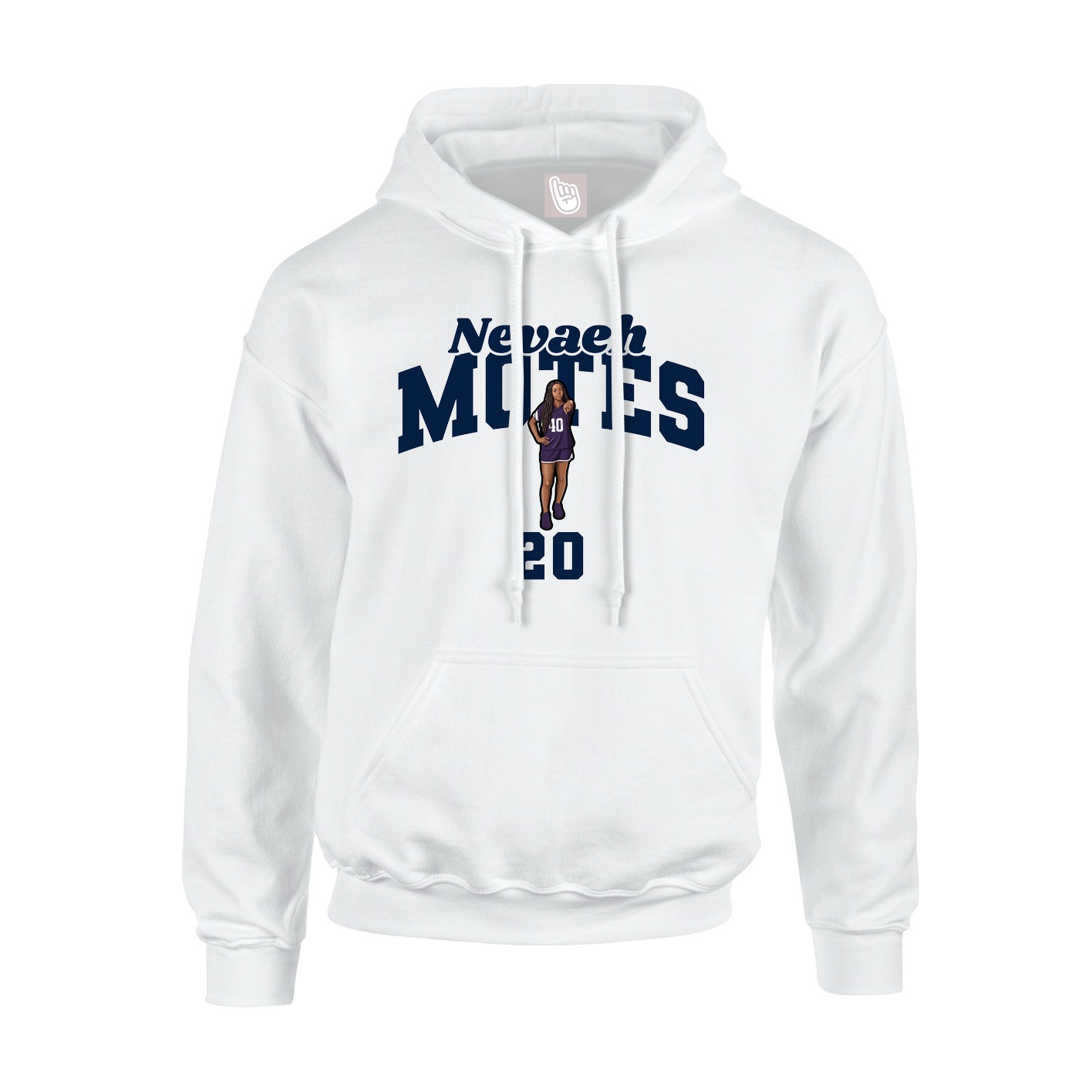 Youth Hoodie — Signature Arch in White