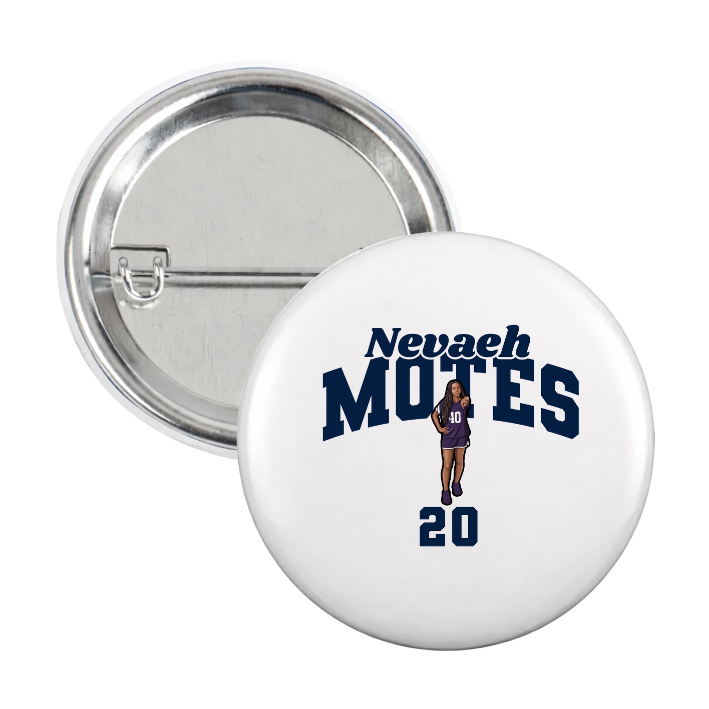 Game Day Button — Signature Arch in White