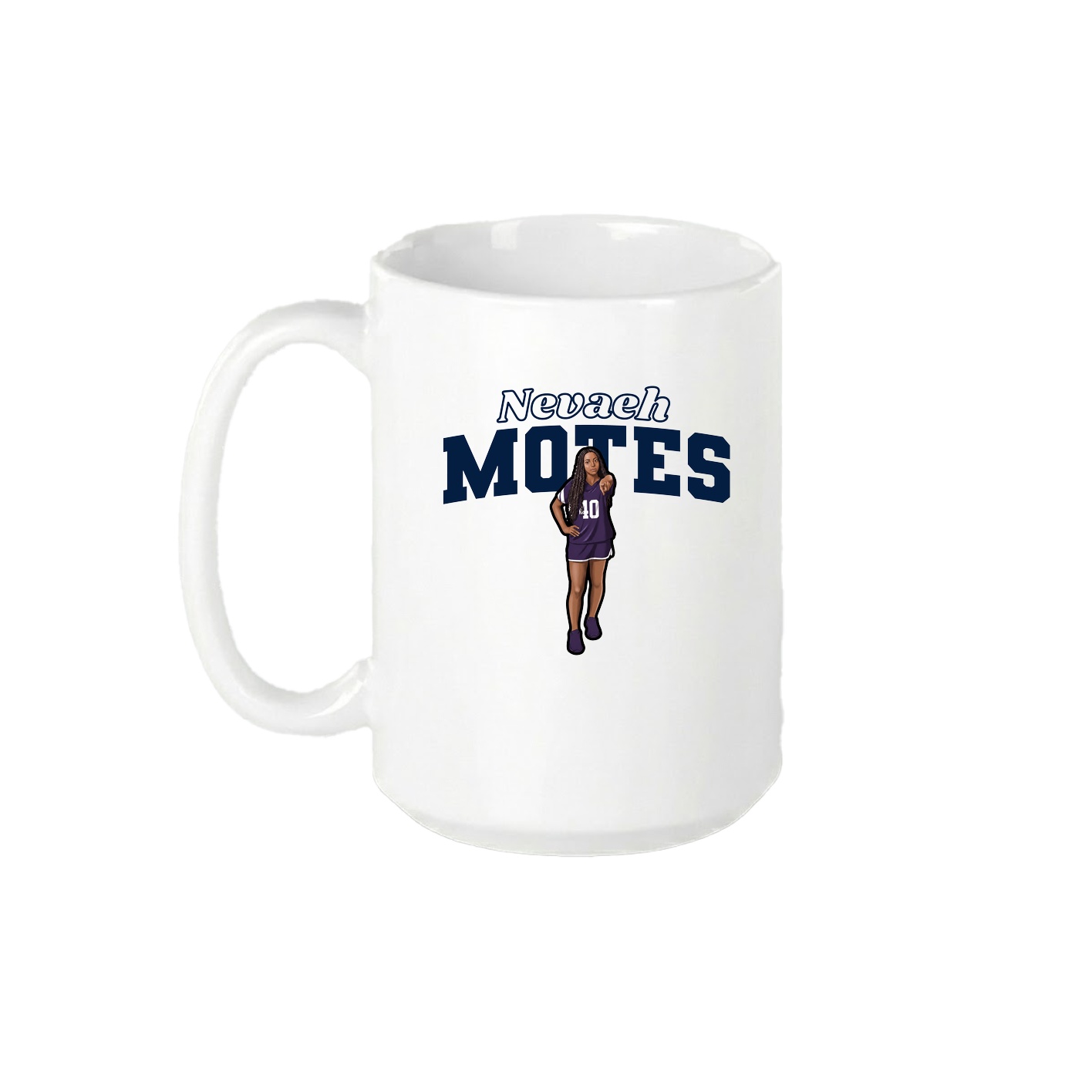 15oz Coffee Mug — Name Arch in White