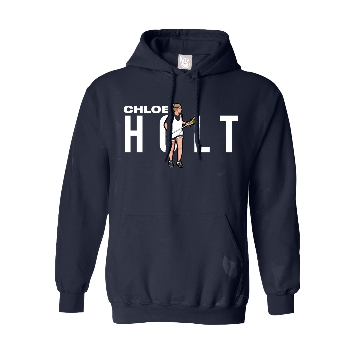 Youth Hoodie — Player Name in Navy
