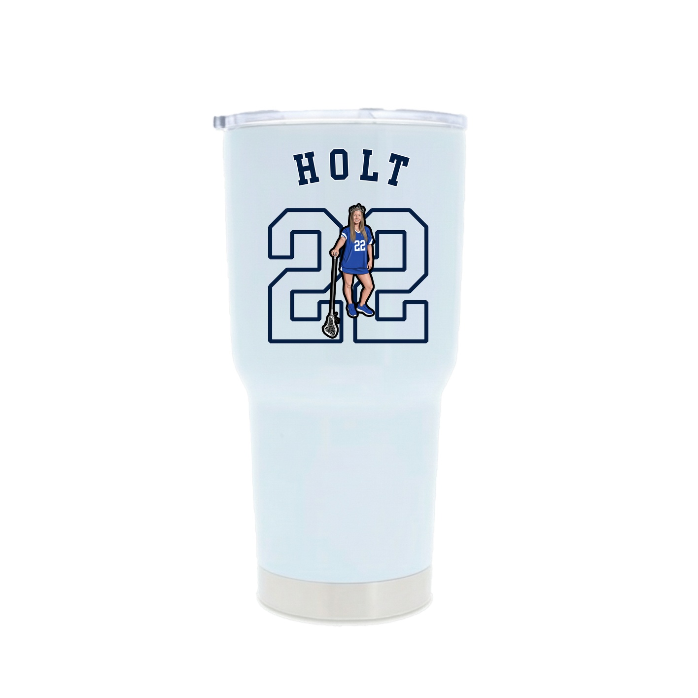 30oz Stainless Steel Tumbler — Shirsey Arch in White