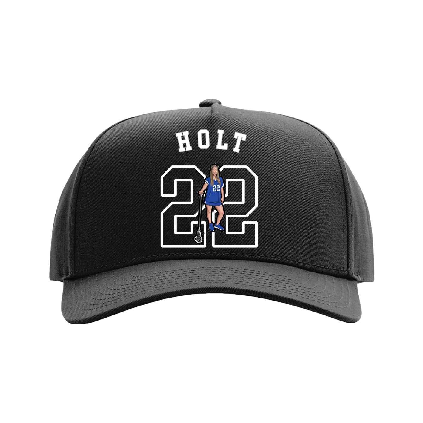 Full Fabric Five-Panel Champ Cap — Shirsey Arch in Black