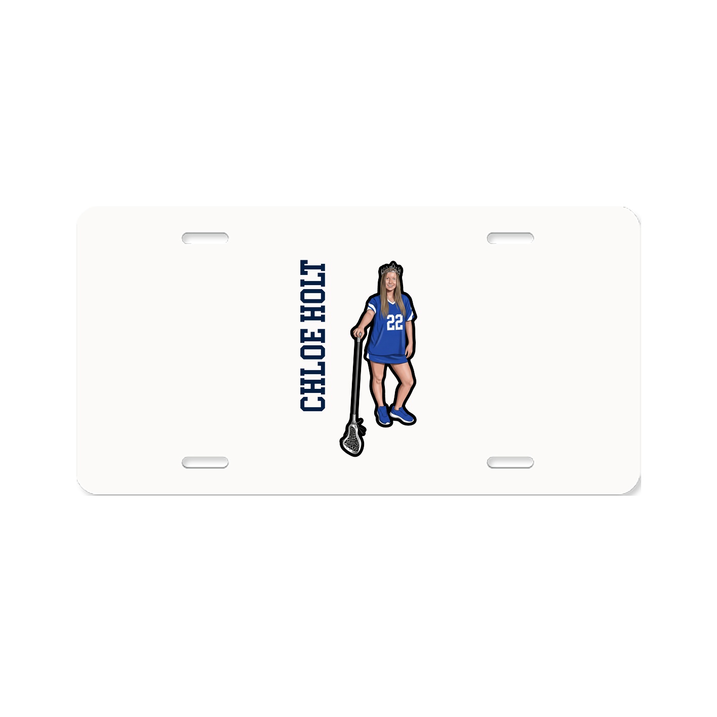 License Plate — Name Vertical in Classic