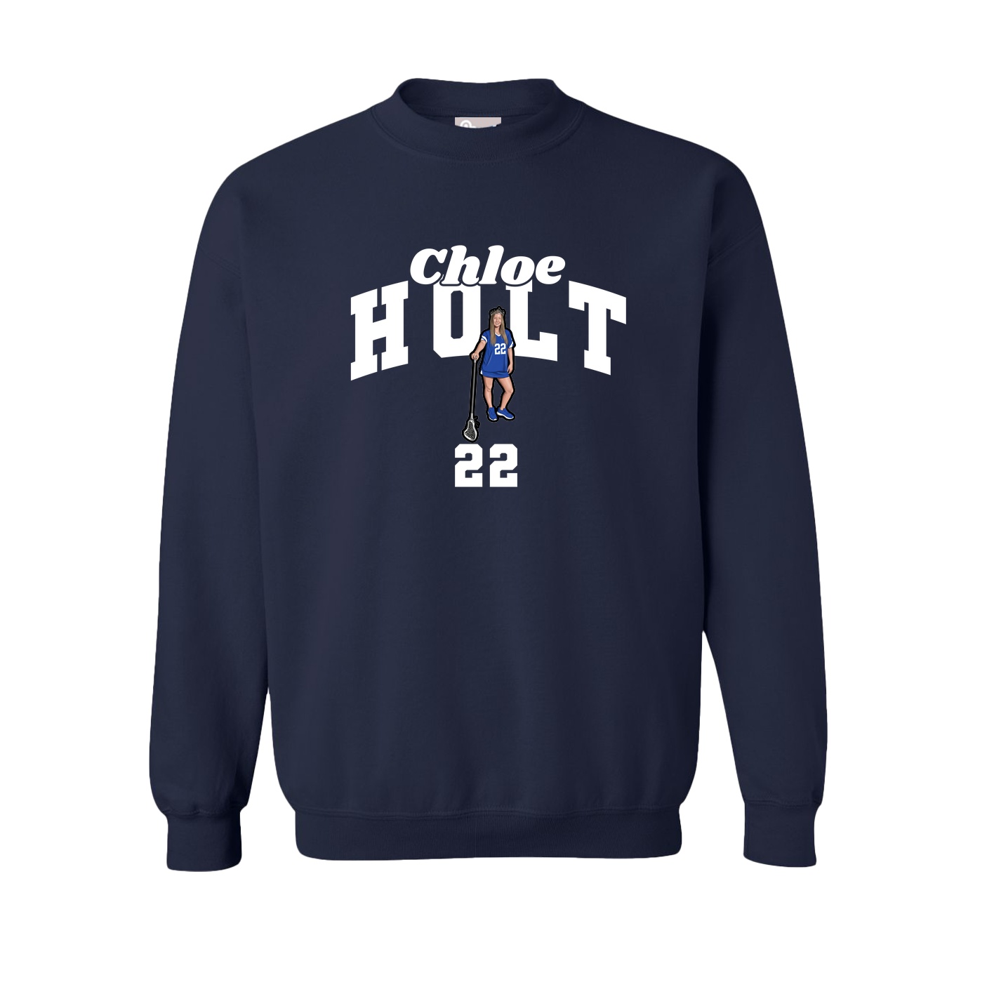 Fleece Crew — Signature Arch in Navy