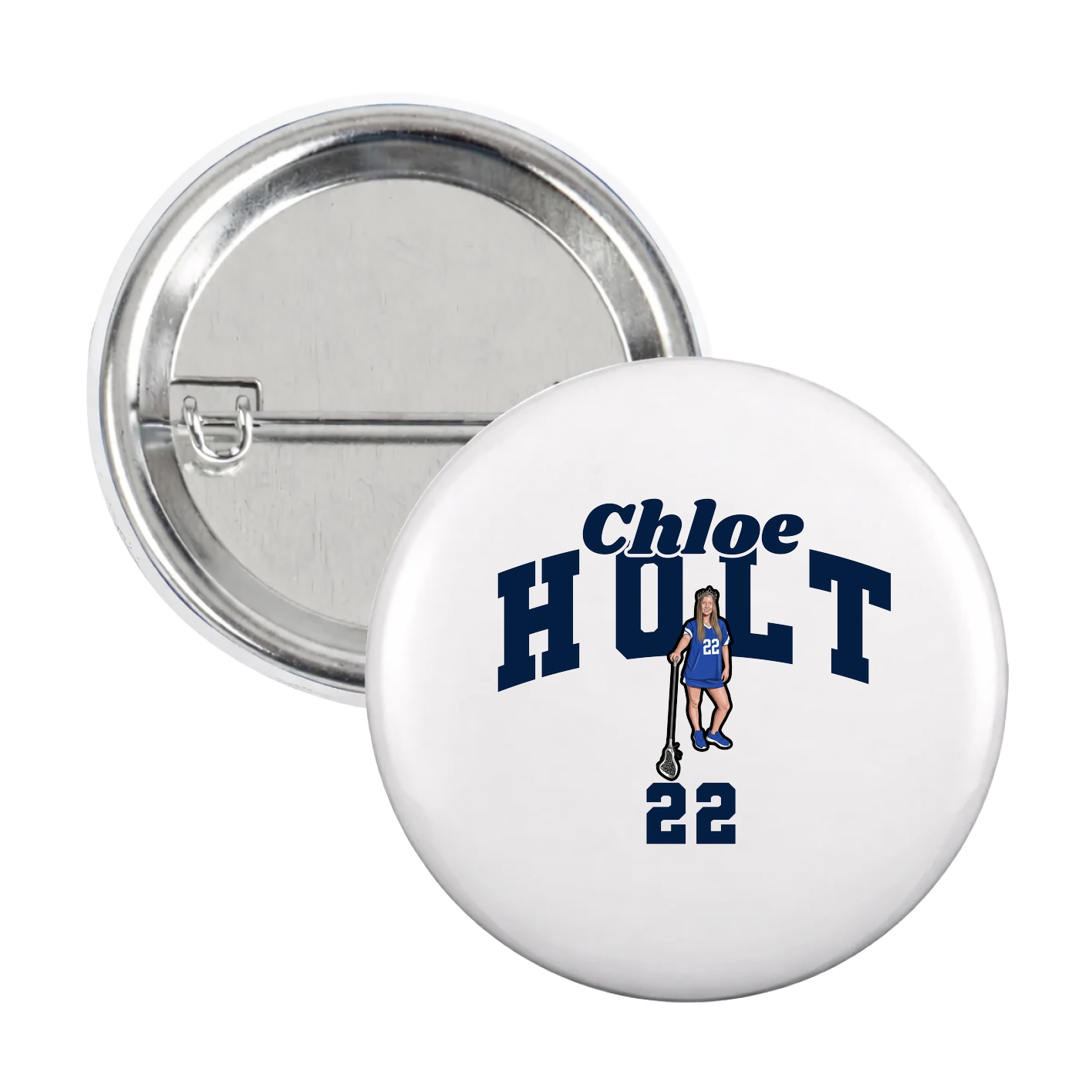 Game Day Button — Signature Arch in White