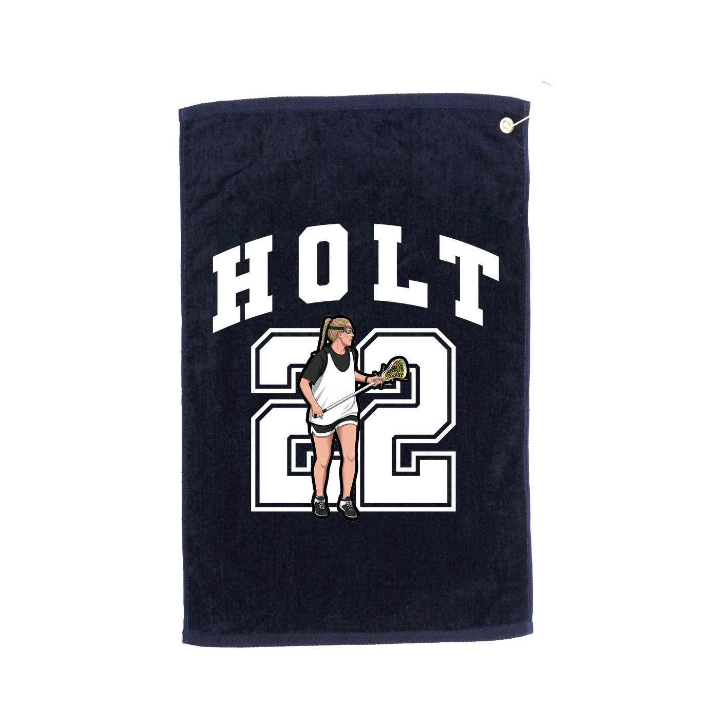 Golf Towel — Number in Navy