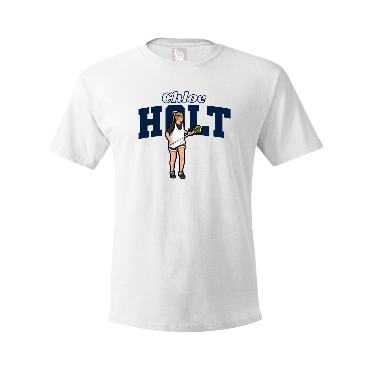 Youth Tee — Name Arch in White