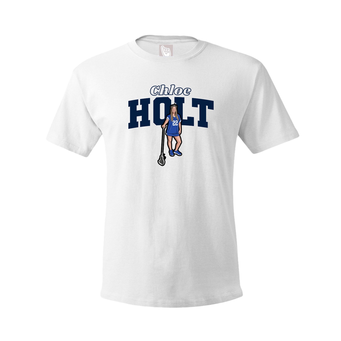 Youth Tee — Name Arch in White