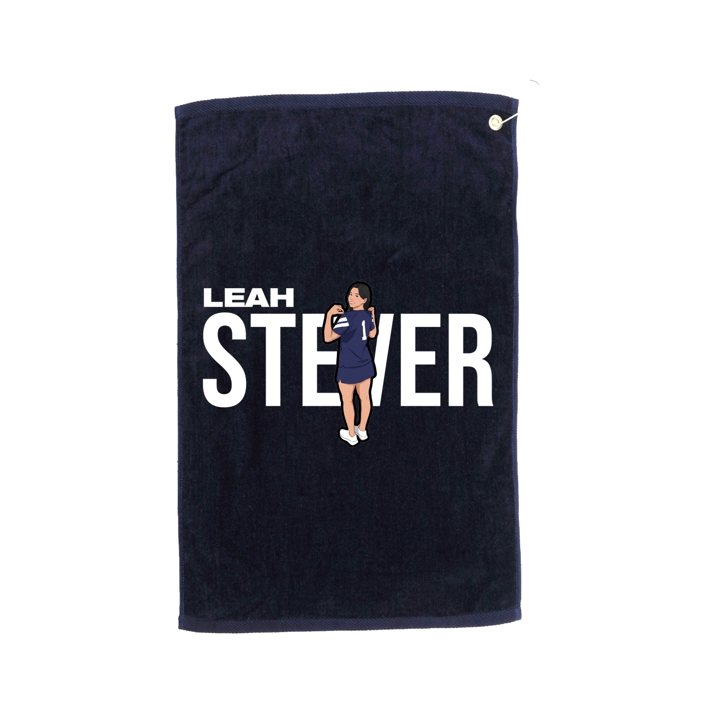 Golf Towel — Player Name in Navy