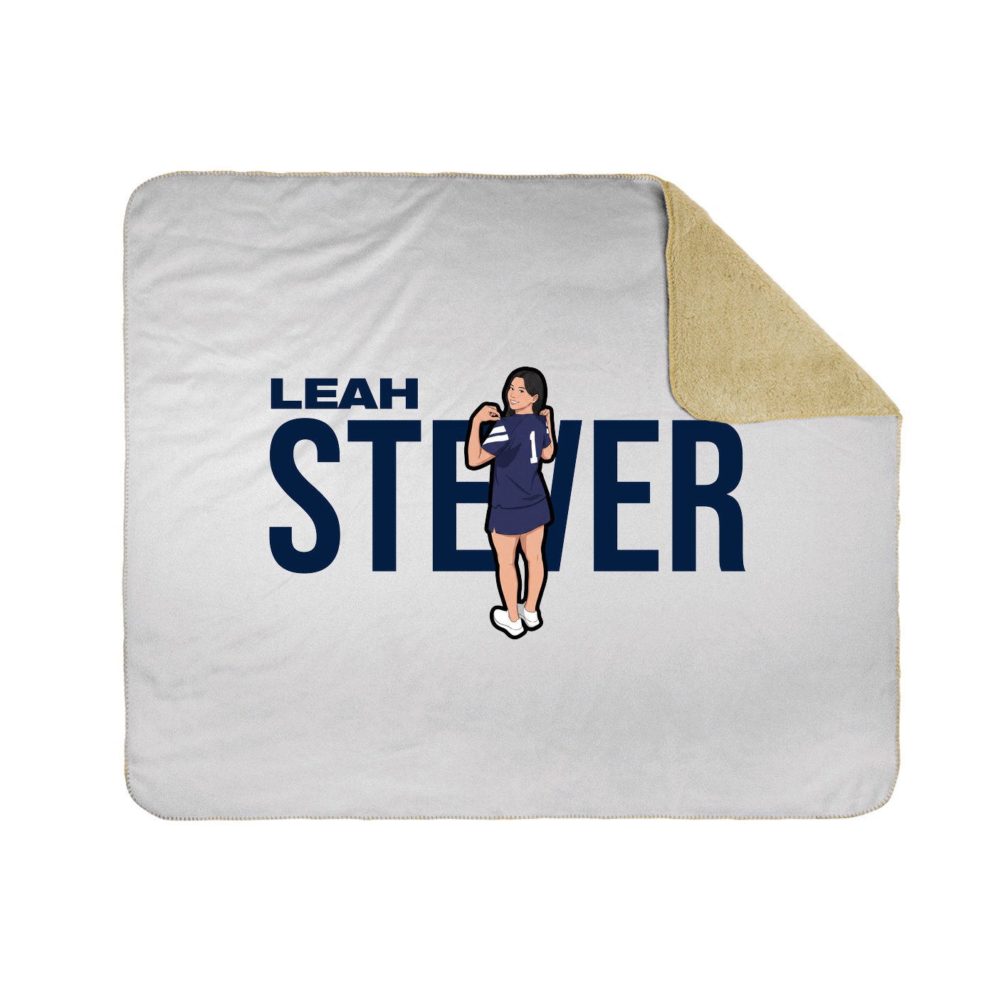 Throw Blanket — Player Name in White