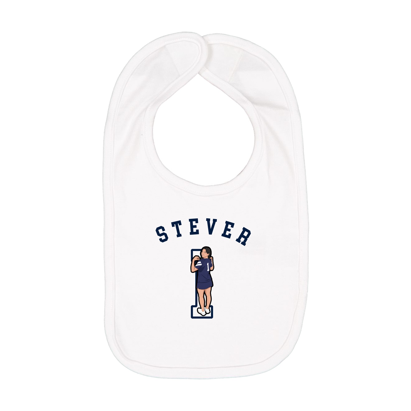 Infant Bib — Shirsey Arch in White