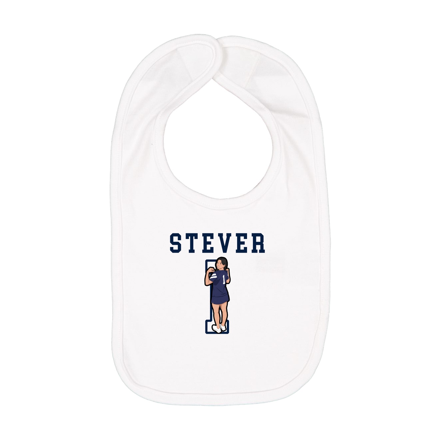 Infant Bib — Shirsey in White