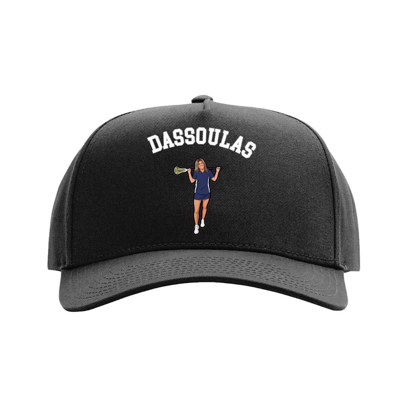Full Fabric Five-Panel Champ Cap — Shirsey Arch in Black