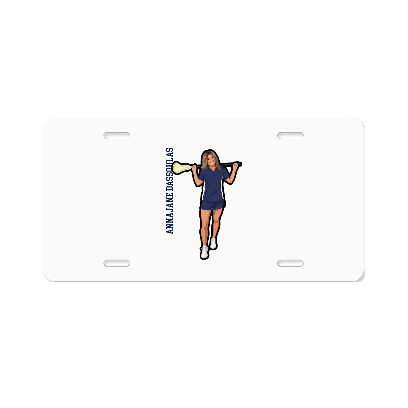 License Plate — Name Vertical in Classic
