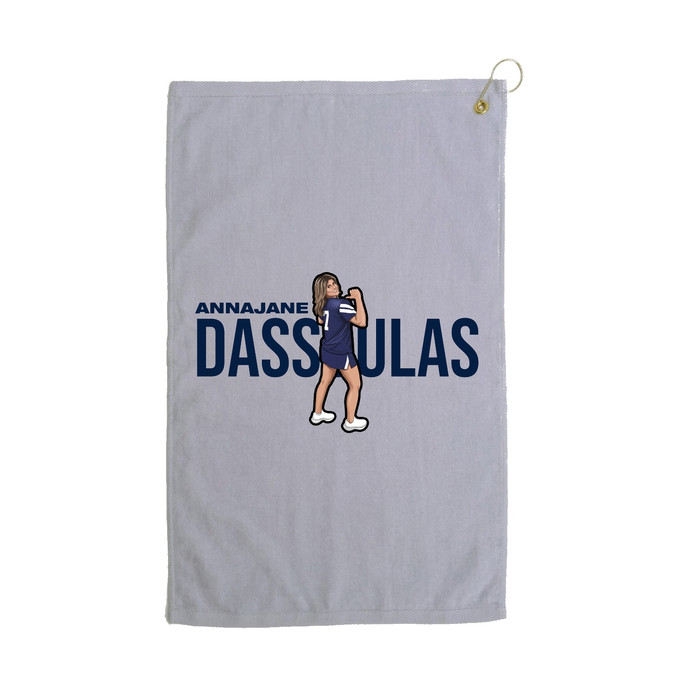 Golf Towel — Player Name in Grey