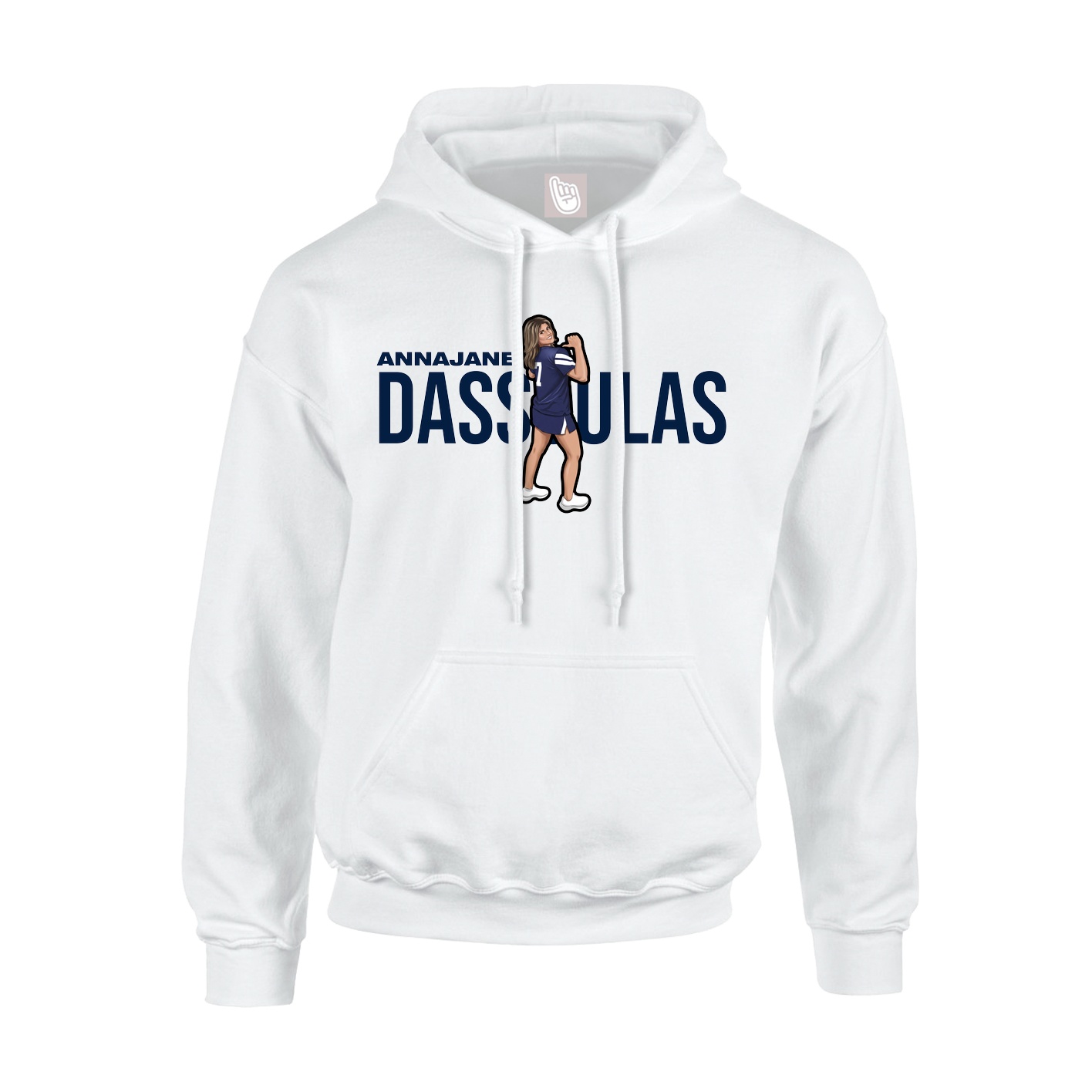 Youth Hoodie — Player Name in White