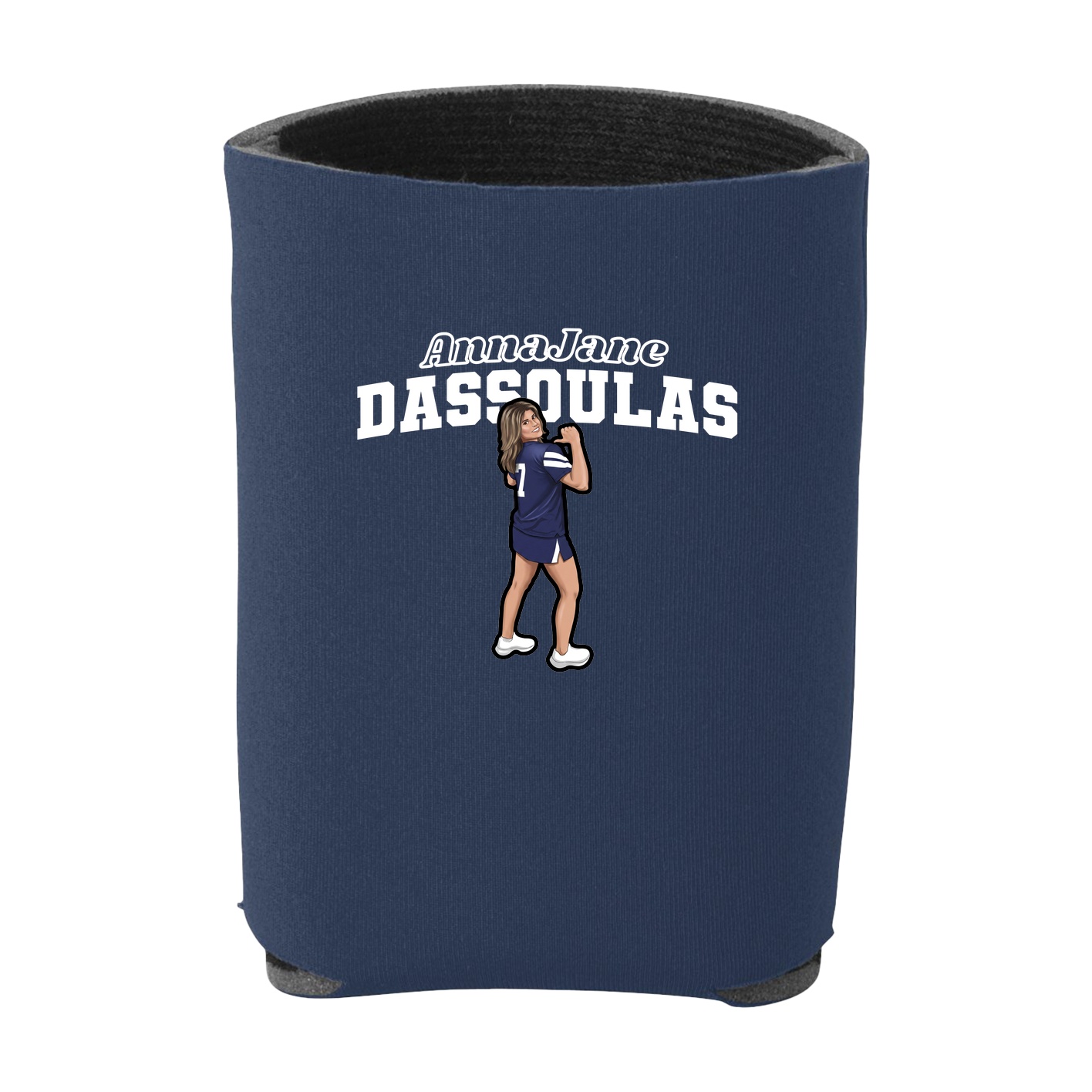Can Holder — Name Arch in Navy