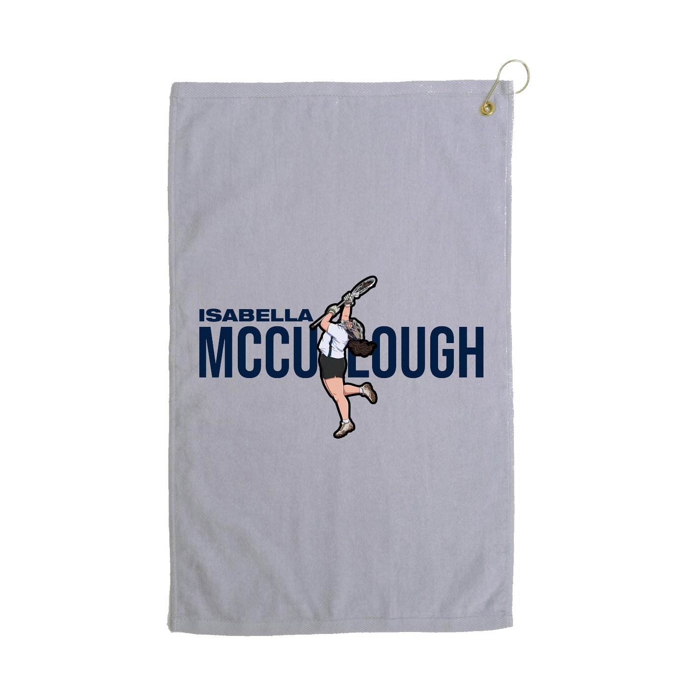 Golf Towel — Player Name in Grey