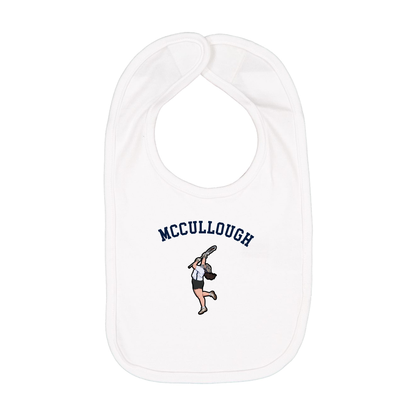 Infant Bib — Shirsey Arch in White