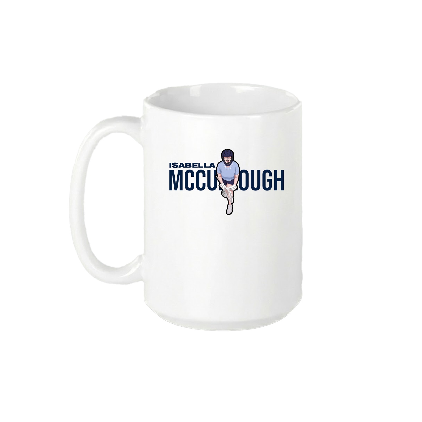 15oz Coffee Mug — Player Name in White