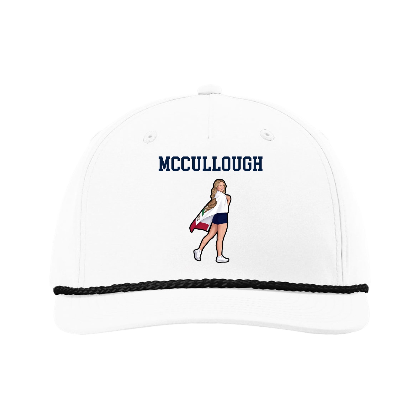 Five-Panel Classic Rope Cap — Shirsey in White