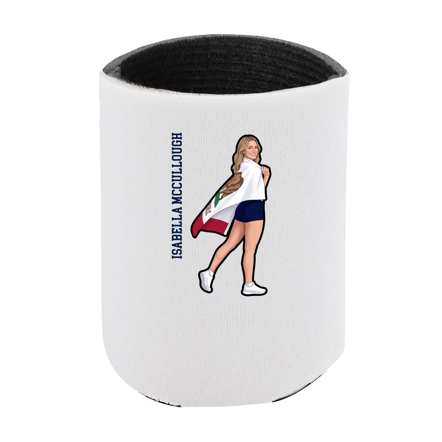 Can Holder — Name Vertical in White