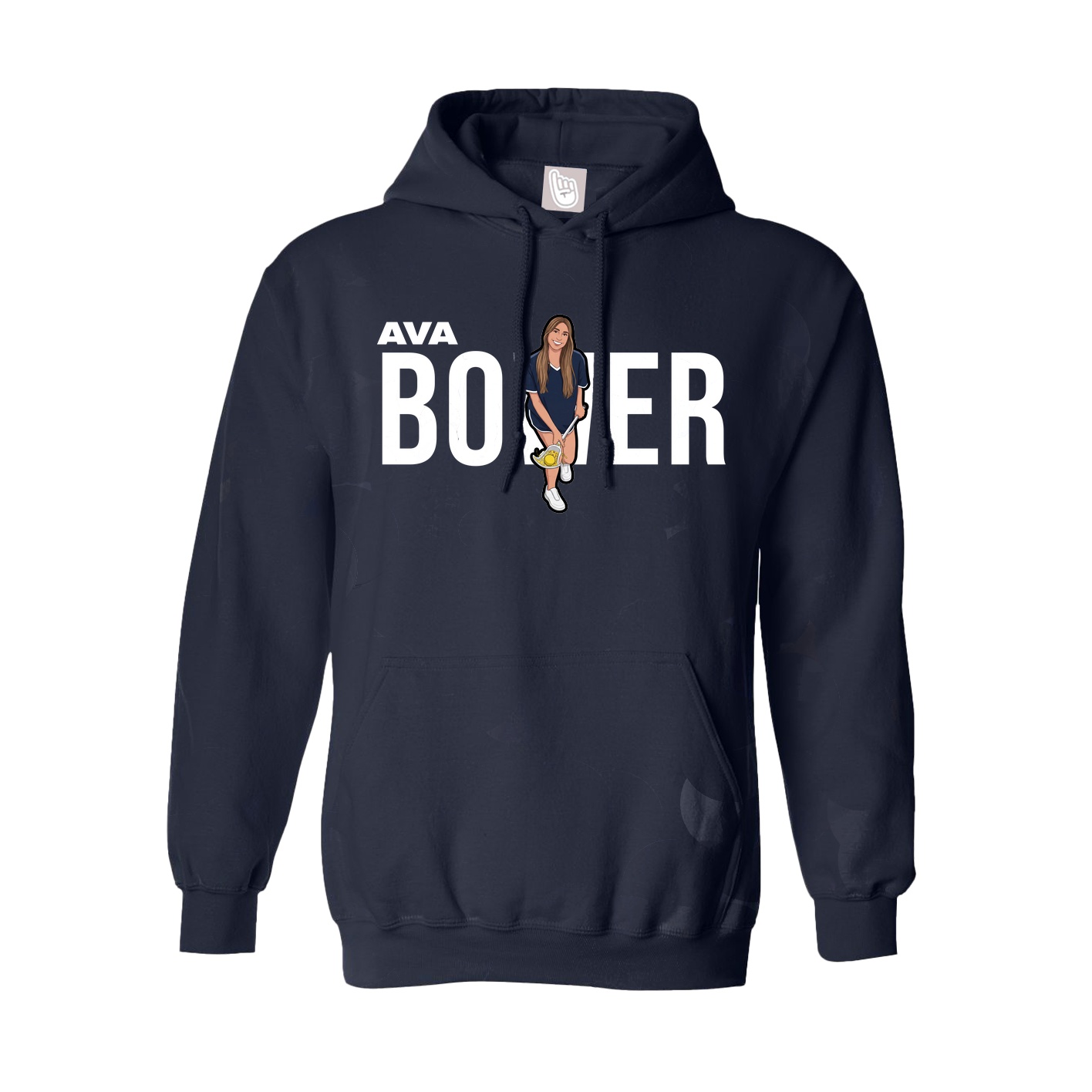 Hoodie — Player Name in Navy