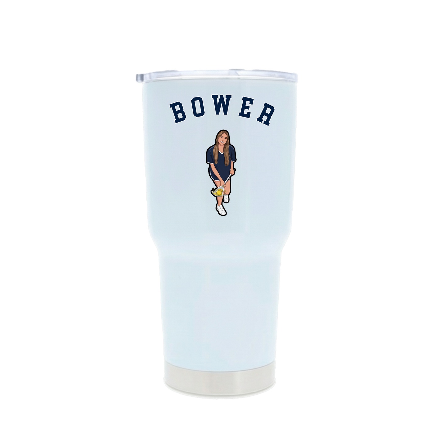 30oz Stainless Steel Tumbler — Shirsey Arch in White