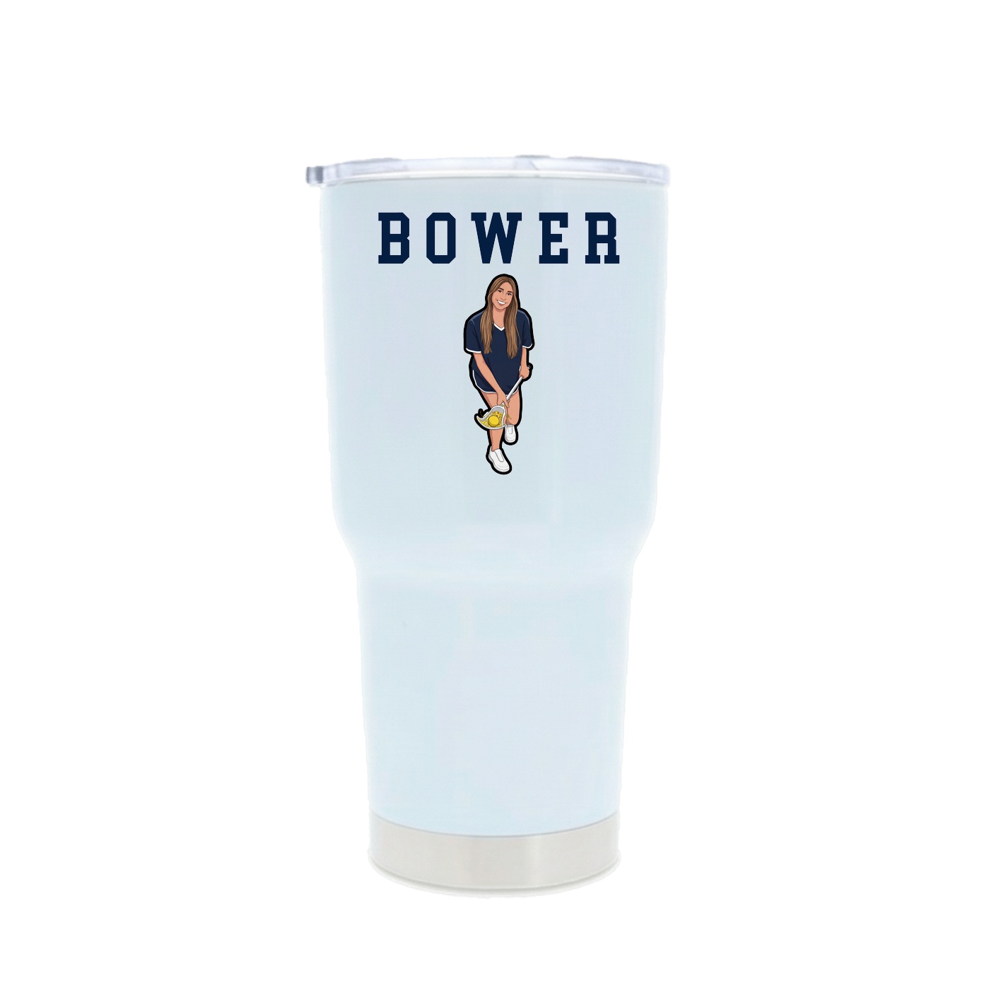 30oz Stainless Steel Tumbler — Shirsey in White