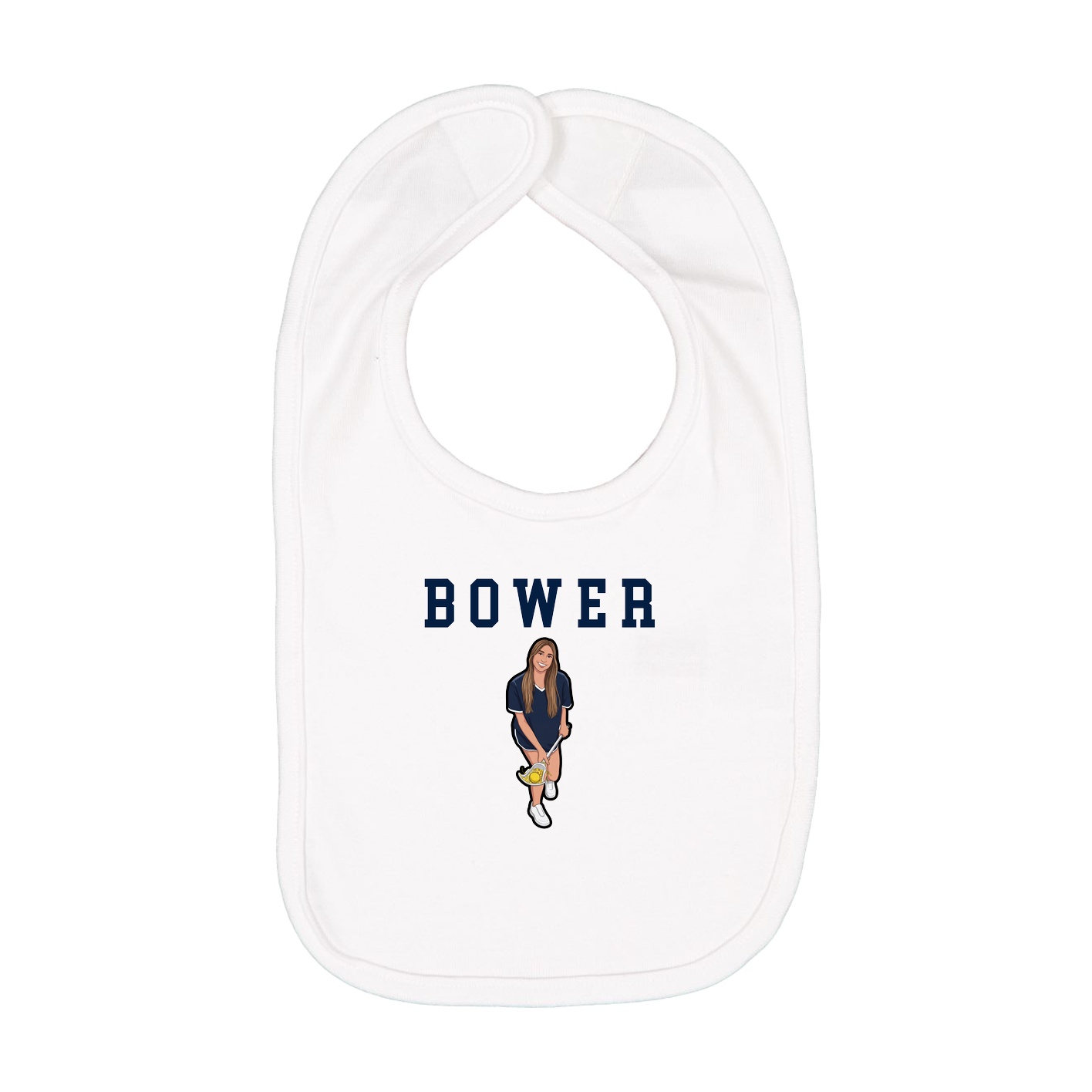 Infant Bib — Shirsey in White