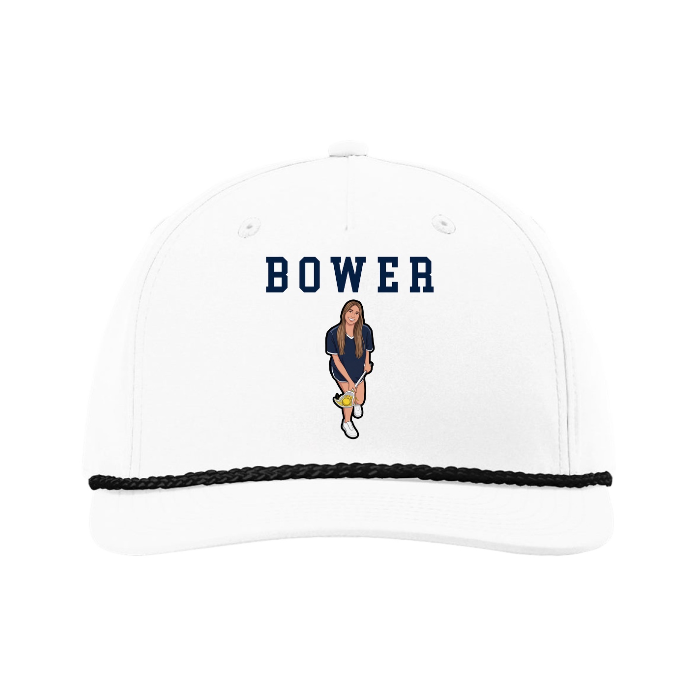 Five-Panel Classic Rope Cap — Shirsey in White