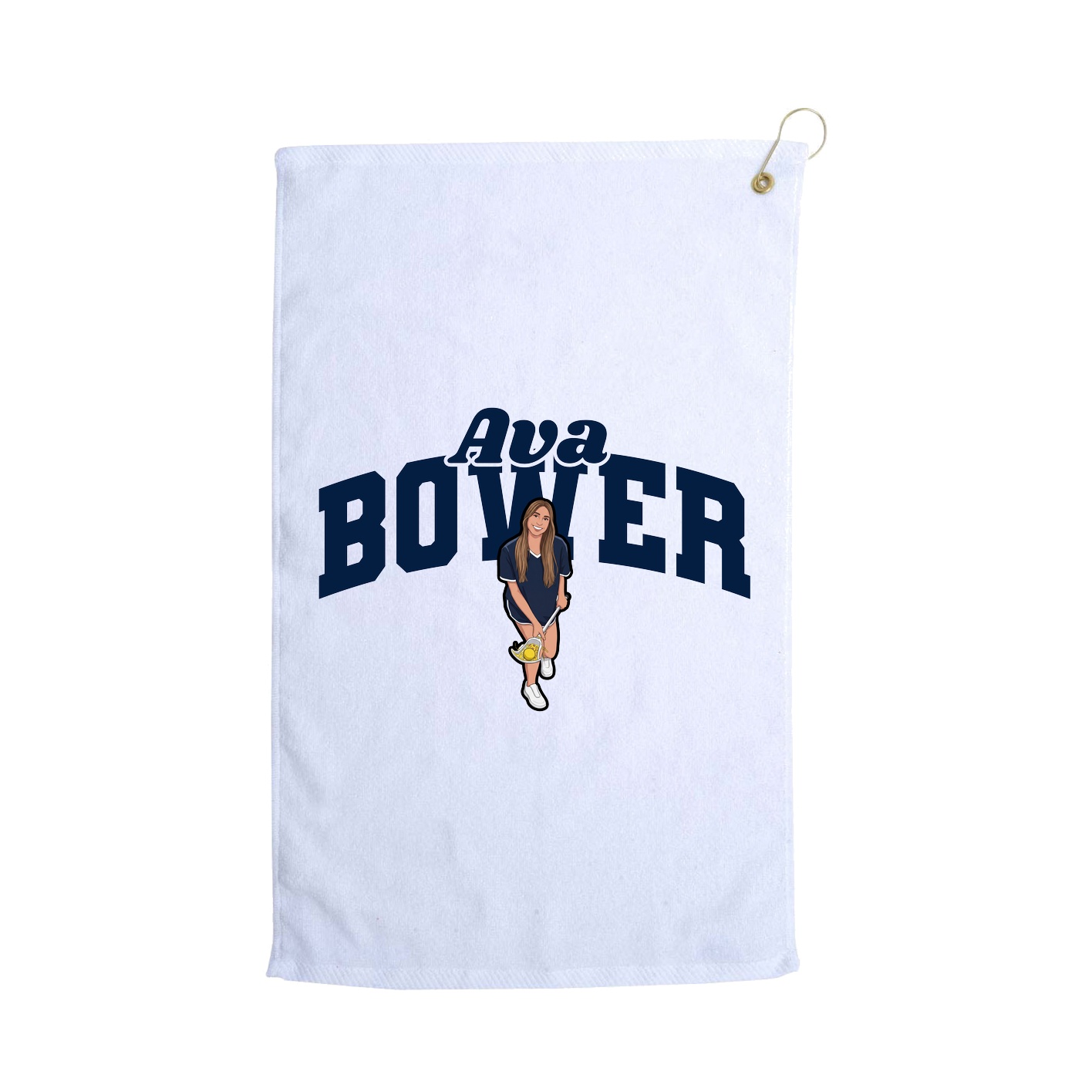 Golf Towel — Signature Arch in White