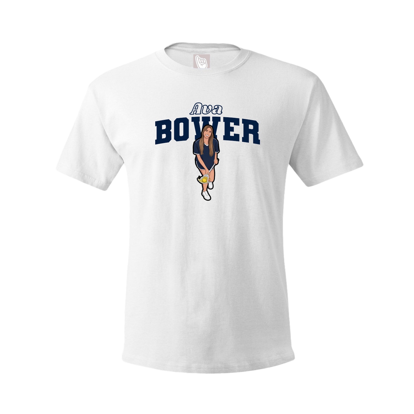 Youth Tee — Name Arch in White