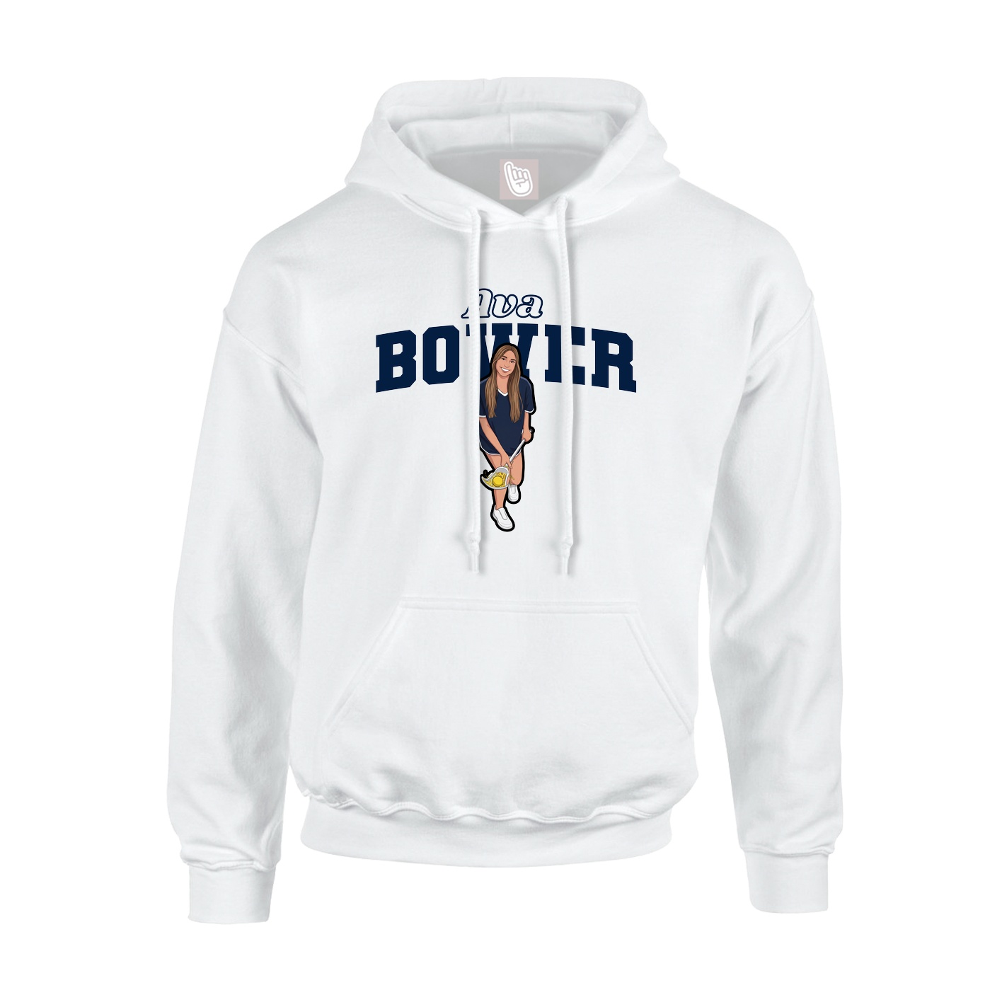 Hoodie — Name Arch in White