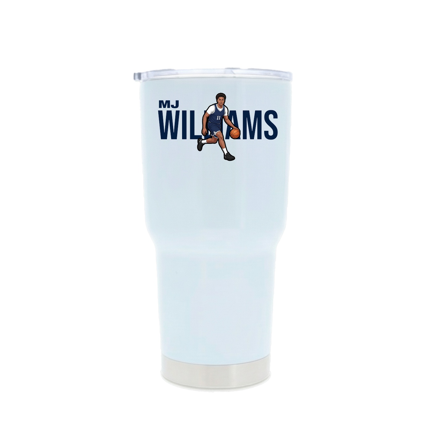 30oz Stainless Steel Tumbler — Player Name in White