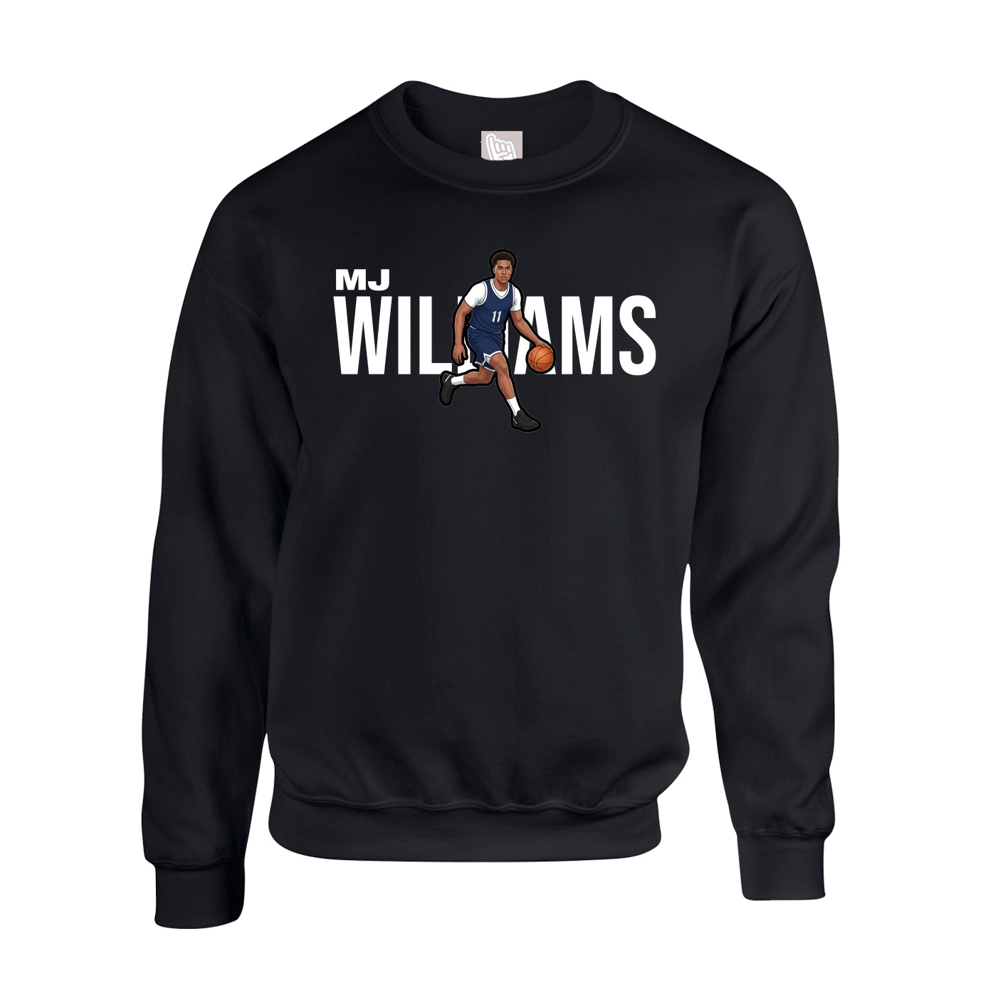 Fleece Crew — Player Name in Black