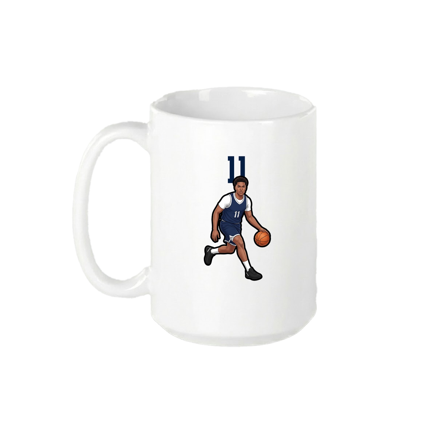 15oz Coffee Mug — Number Top in White