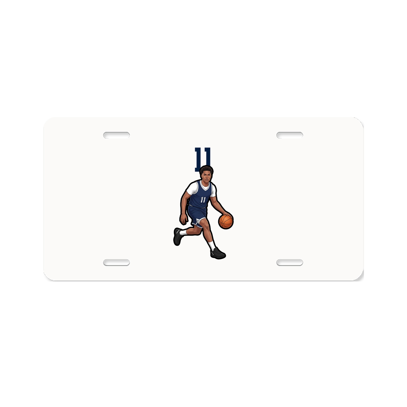 License Plate — Number Top in Classic