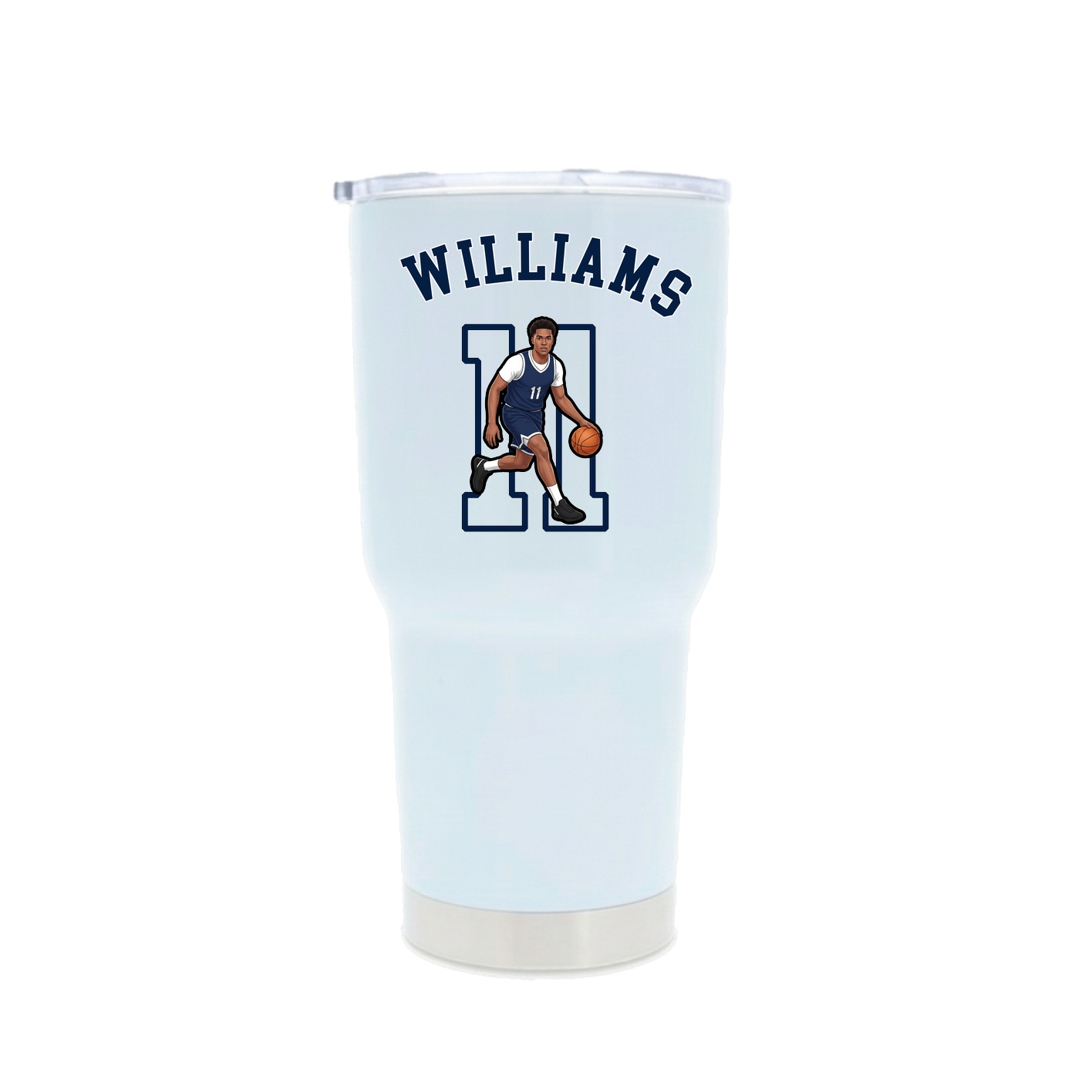 30oz Stainless Steel Tumbler — Shirsey Arch in White