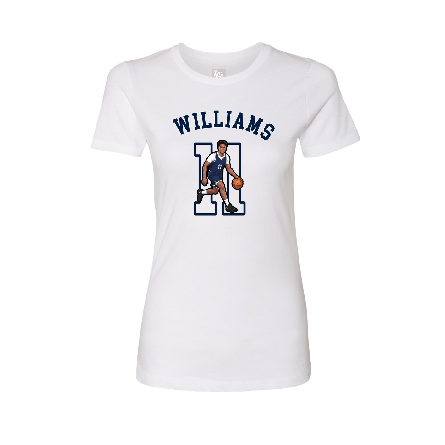 Fitted Women's Tee — Shirsey Arch in White