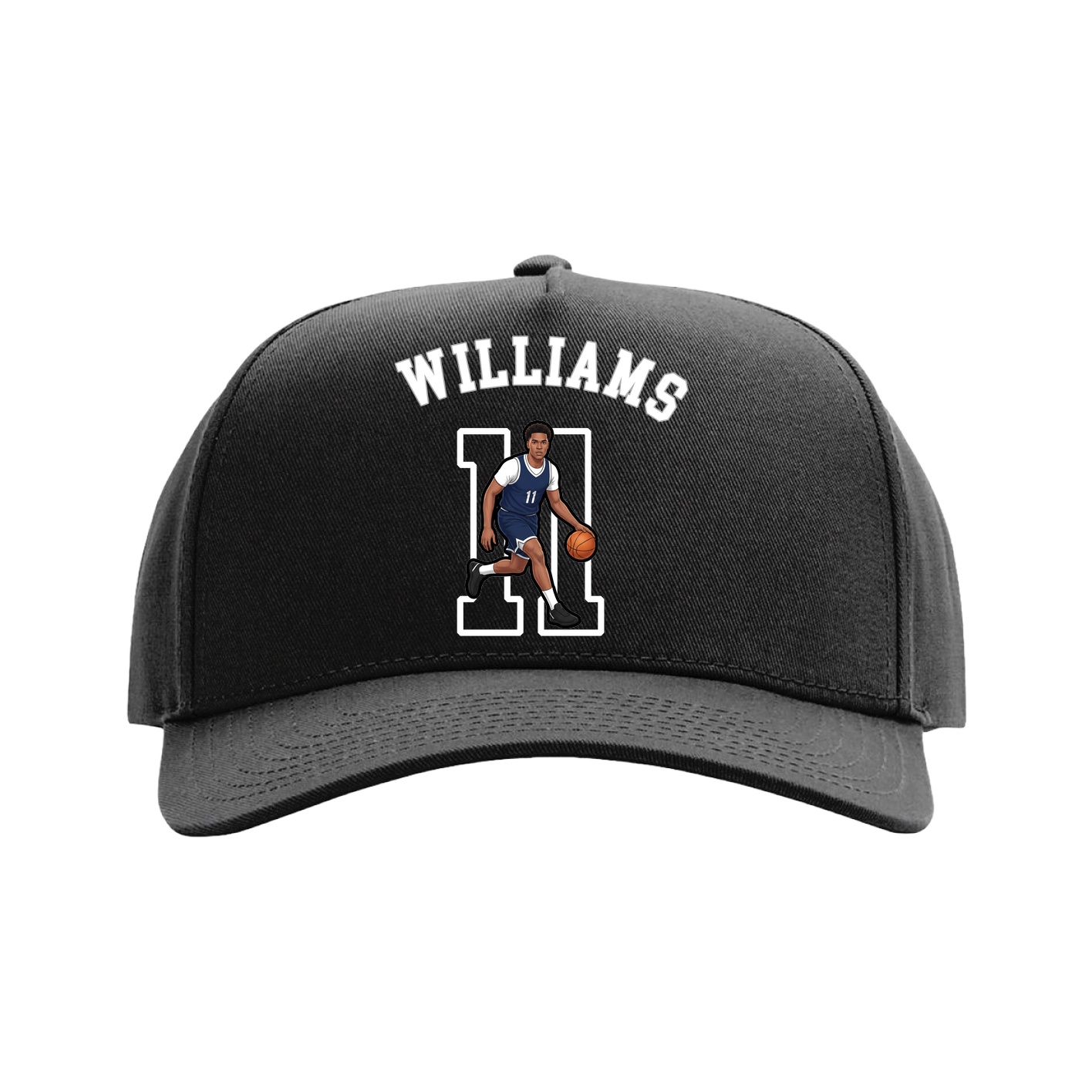 Full Fabric Five-Panel Champ Cap — Shirsey Arch in Black