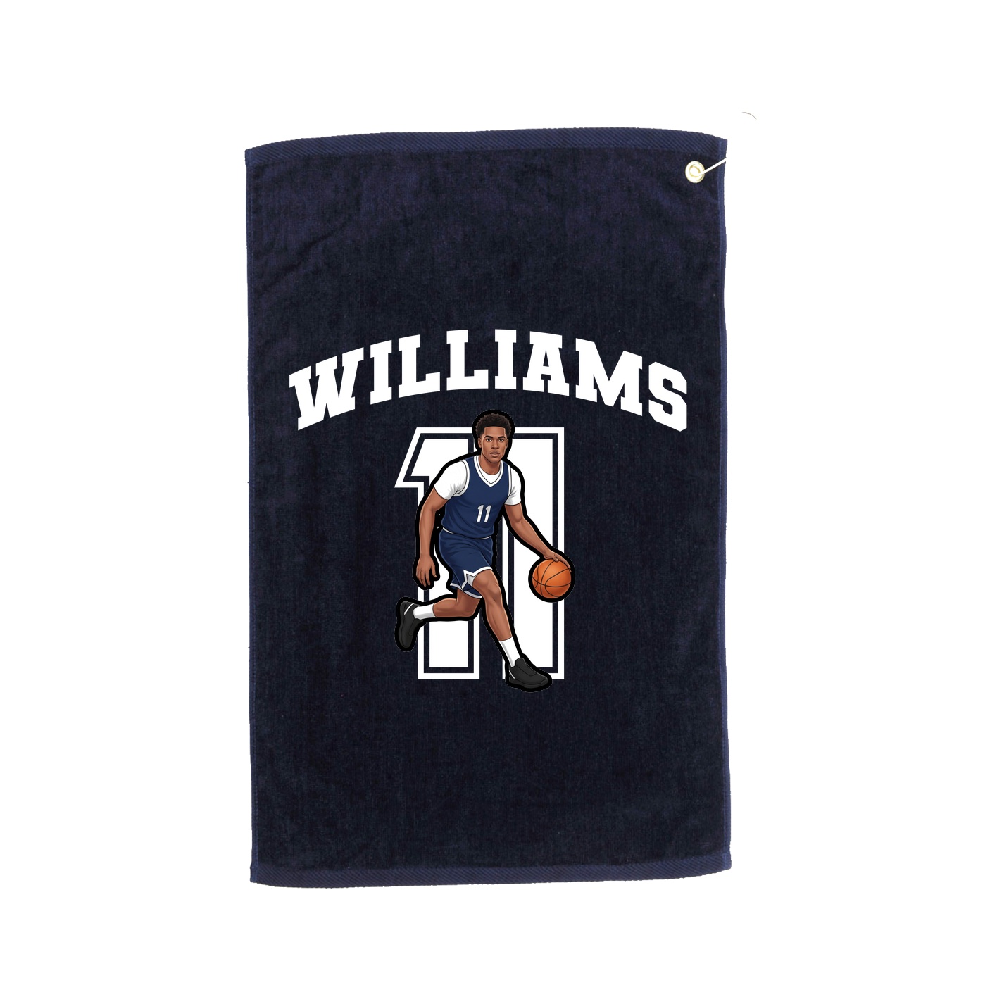 Golf Towel — Number in Navy