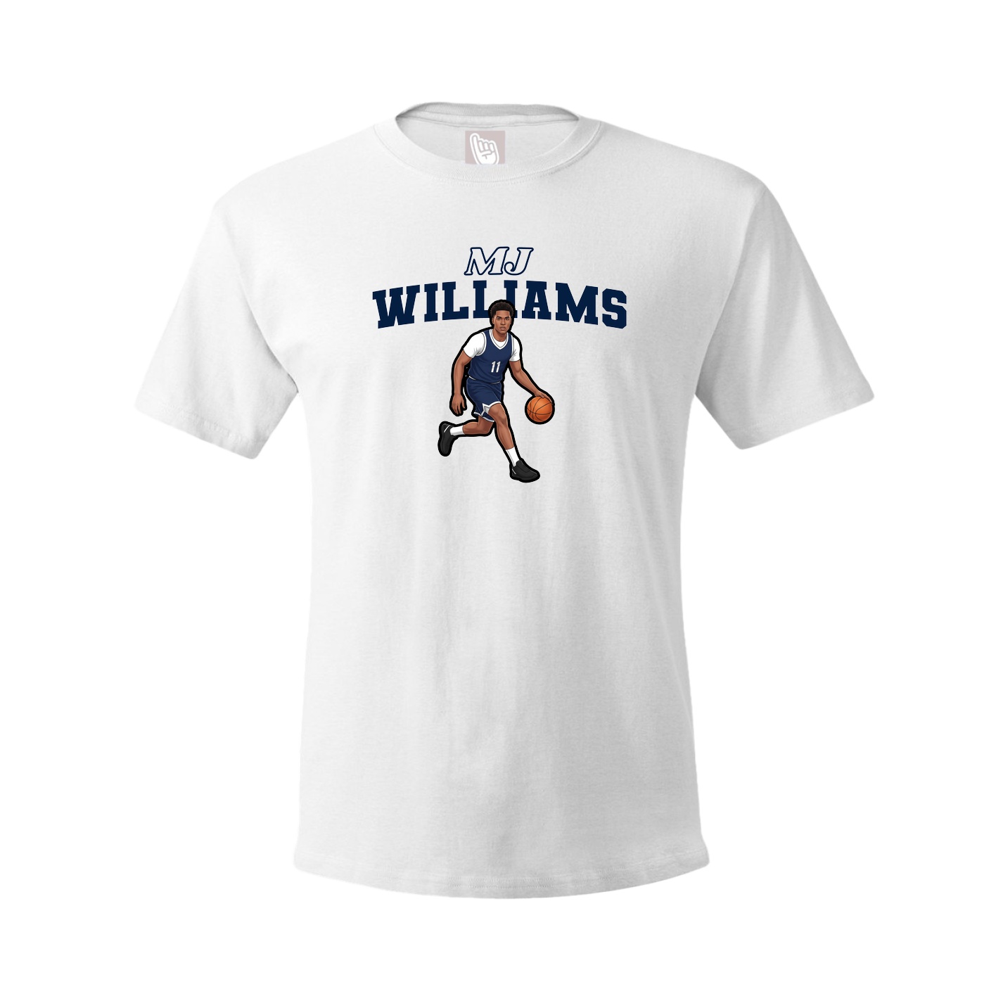 Youth Tee — Name Arch in White