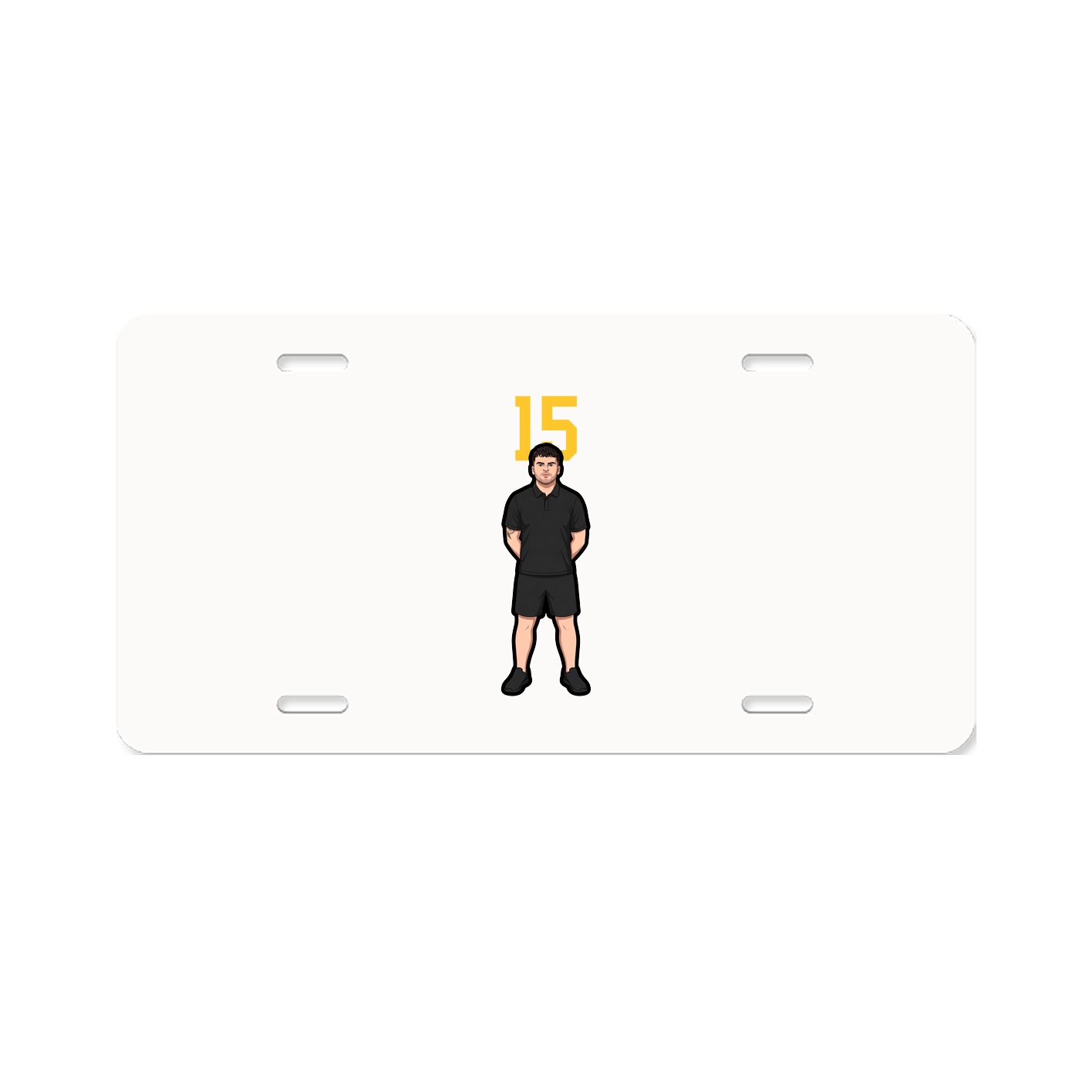 License Plate — Number Top in Classic