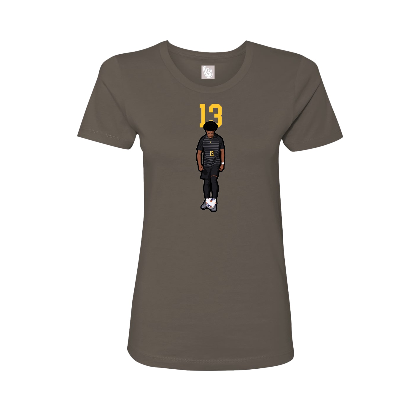 Fitted Women's Tee — Number Top in Grey