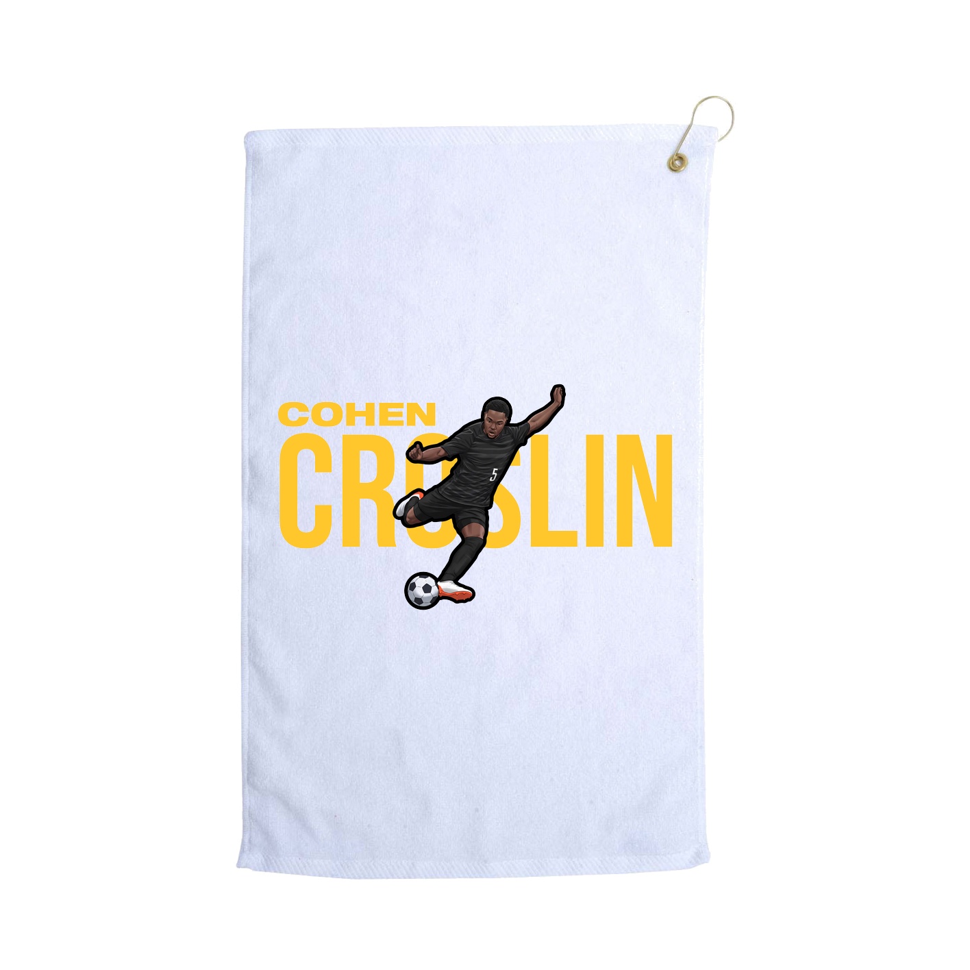 Golf Towel — Player Name in White